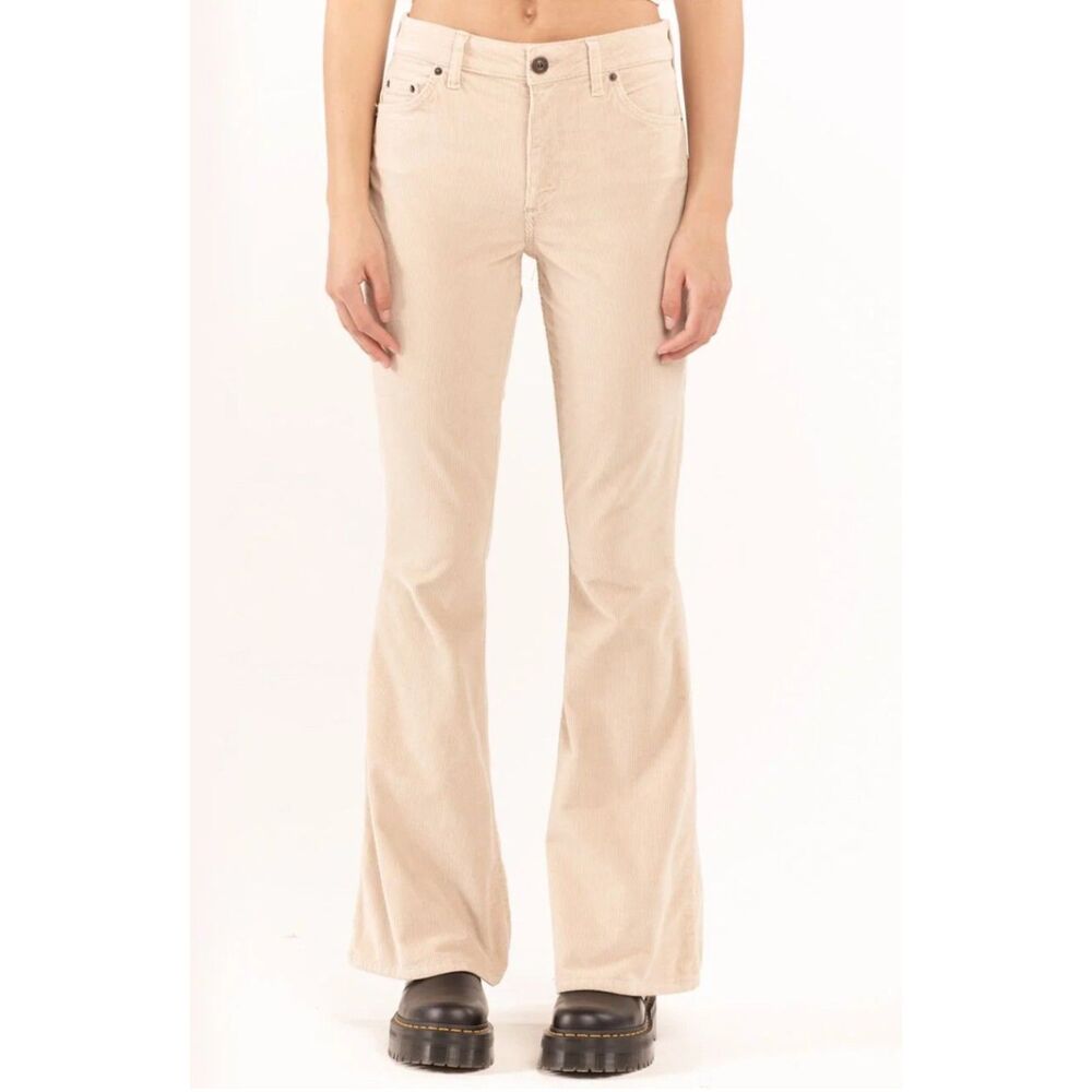 BDG UO Beige Cream Corduroy High Rise Flare Pants Jeans Womens 29 Regular